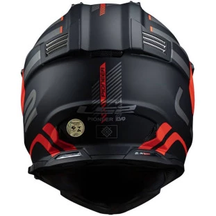 Capacete LS2 MX436 Pioneer Evo Adventurer - Preto/Laranja 56/S