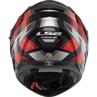 Capacete LS2 FF320 Stream Loop - Preto/Vermelho - Masculino - Feminino - Óculos interno