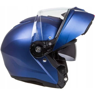 Capacete HJC I90 Solid Articulado - Azul (Anodizado) - Masculino - Feminino - Articulado - Óculos interno 