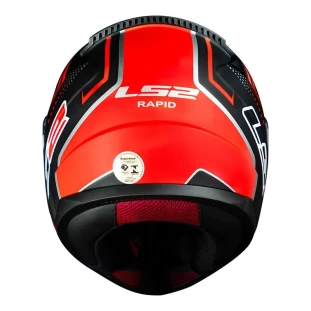 Capacete LS2 Rapid FF353 Doom Preto/Vermelho Fosco 