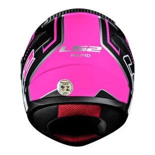 Capacete LS2 Rapid FF353 Doom Preto/Rosa Fosco