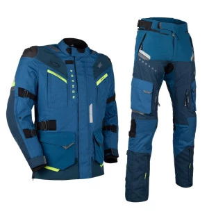 Conjunto Texx Nomade Masculino Azul/verde - (impermeável) Gg/XL - Motociclista - Motoqueiro - Viagem - Waterproof - Kit 