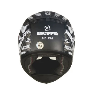 Capacete Bieffe B12 USA - Preto/Grafite  - Masculino - Feminino - Fechado - Integral 
