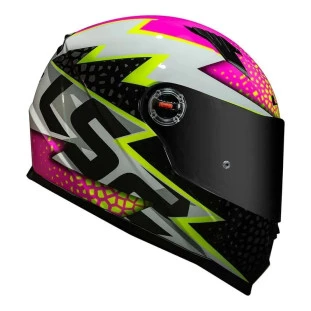 Capacete Ls2 FF358 Speedy - Branco/Rosa Masculino - Feminino 