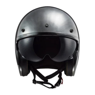 Capacete LS2 OF599 Spitfire - Jeans Titanium - Masculino - Feminino - Óculos interno - Harley