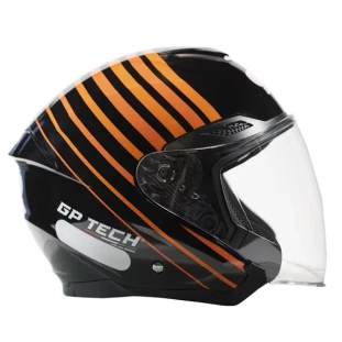 Capacete GP Tech Aberto OF669 Range Tricolor Laranja 