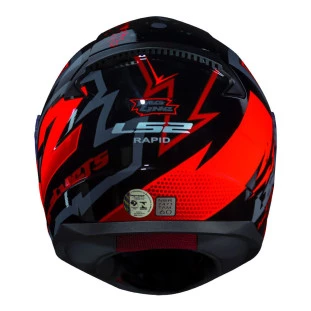 Capacete LS2 FF353 Rapid Tagline - Preto/Laranja - Masculino - Feminino