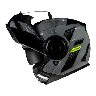 Capacete LS2 Scope FF902 Max Preto/Amarelo Fluor (Articulado) - Masculino - Feminino - Óculos interno solar