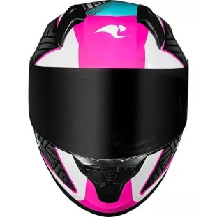 Capacete Race Tech Sector Voltkon Branco/Rosa 