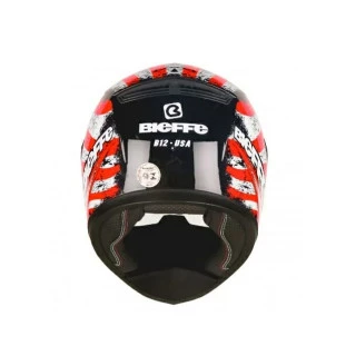 Capacete Bieffe B-12 USA - Preto/Colorido  - Masculino - Feminino - Fechado - Integral 