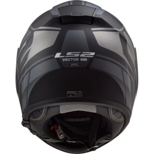 Capacete LS2 Vector FF397 Evo Kripton Preto/Cinza Fosco  - Masculino - Feminino - Óculos interno - Tri-composto