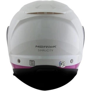Capacete Norisk Force Simplicity - Branco/Rosa  - Para Moto Masculino e Feminino - Unisex