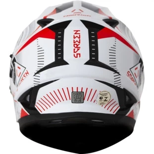 Capacete Norisk FF302 Screen - Branco/Preto/Vermelho 