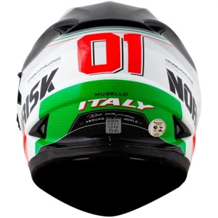 Capacete Norisk FF302 Grand Prix Italy - Preto/Branco Brilho