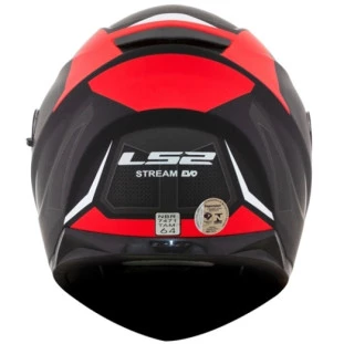 Capacete LS2 FF320 Stream Edge - Preto/Vermelho Fosco - Masculino - Feminino - Óculos interno