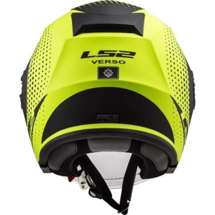 Capacete LS2 Verso OF570 Spin - Amarelo/Preto - Masculino - Feminino - Óculos interno - Aberto - Moto boy