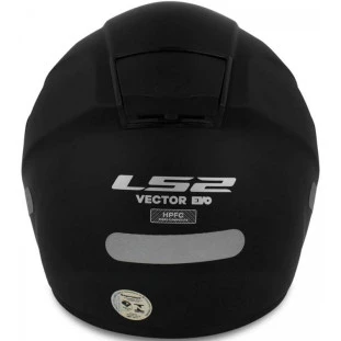 Capacete LS2 Vector FF397 Mono - Preto Fosco  - Masculino - Feminino - Óculos interno - Tri-composto