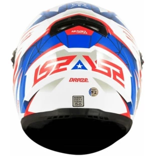  Capacete LS2 FF358 Draze - Branco/Azul/Vermelho - Masculino - Feminino 
