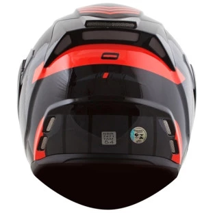 Capacete Norisk Route FF345 Motion Articulado - Preto/Cinza/Vermelho