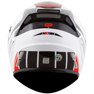 Capacete Norisk Route FF345 Motion Articulado - Branco/Cinza/Vermelho