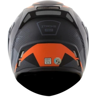 Capacete Norisk Route FF345 Stroke Articulado - Preto/Cinza/Laranja Fosco