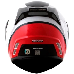 Capacete Norisk Route FF345 Chance Articulado - Branco/Vermelho/Preto