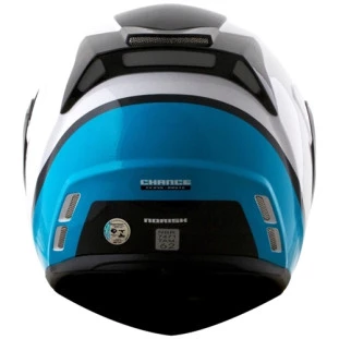 Capacete Norisk Route FF345 Chance - Branco/Azul/Preto