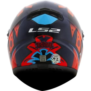 Capacete LS2 FF358 Tribal - Laranja/Azul - Masculino - Feminino 
