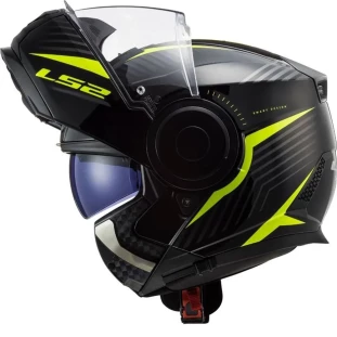 Capacete LS2 Scope FF902 Skid Preto/HI-VIS/Amarelo - Motoqueiro - Longas Viagens 