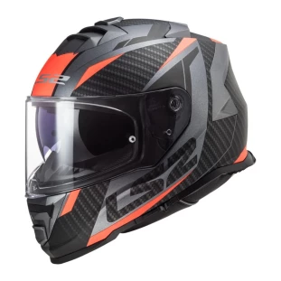 Capacete LS2 Storm FF800 Racer Preto/Laranja Fosco 
