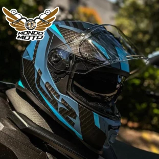 Capacete LS2 Storm FF800 Racer Preto Fosco/Azul 