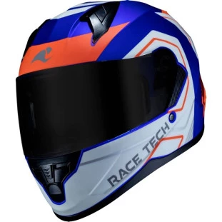 Capacete Race Tech Sector Exilio Fosco Azul/Laranja Moto