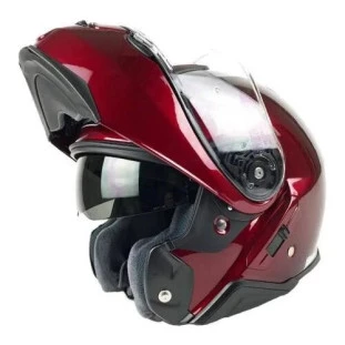Capacete Shoei Neotec 2 - Vinho N°58 + Brinde Intercomunicador Cardo Spirit Unitario - Masculino - Feminino - Articulado - Escamoteavel - Óculos interno
