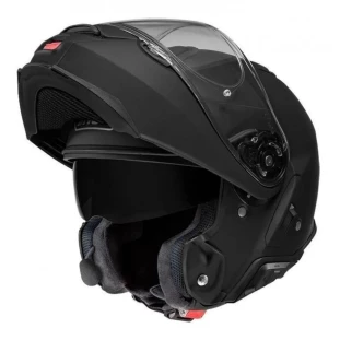 Capacete Shoei Neotec 2 - Preto Fosco  + Brinde Intercomunicador Cardo Spirit Unitario - Masculino - Feminino - Articulado - Escamoteavel - Óculos interno