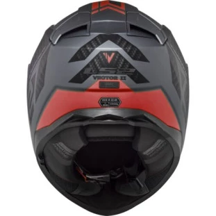 Capacete LS2 FF811 Vector II Splitter - Cinza/Titánio/vermelho