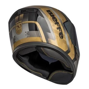 Capacete Bieffe B-12 Comemoração 50 Anos - Preto/Dourado  - Masculino - Feminino - Fechado - Integral 