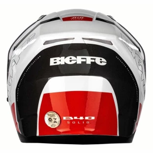Capacete Bieffe B-40 Solid - Branco/Preto/Vermelho  - Masculino - Feminino - Fechado - Integral 