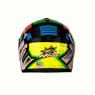 Capacete Bieffe B-12 Aragon - Preto/Colorido  - Masculino - Feminino - Fechado - Integral 