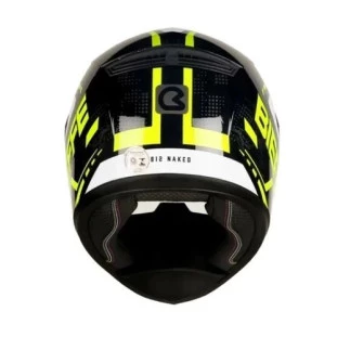 Capacete Bieffe B-12 Naked Preto/Amarelo - Masculino - Feminino - Fechado - Integral 