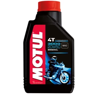 Óleo 4T 20W50 Mineral 1 Litro - Motul 3000+
