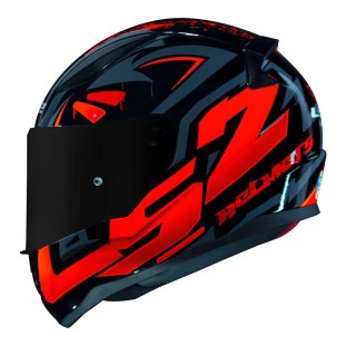 Capacete LS2 FF353 Rapid Tagline - Preto/Laranja - Masculino - Feminino