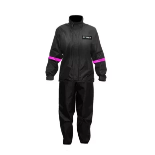 Capa Chuva Gp Tech Plus Nylon Feminina Preta-Rosa 