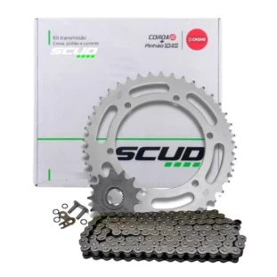Kit Transmissão BROS160/XRE190 - 48D/16D/428HX128L CHH-H S/ RET Ref: 10530048 IN Marca: SCUD
