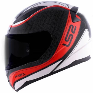 Capacete Ls2 Ff353 Rapid Deeper - Branco/Preto/Vermelho - Masculino - Feminino