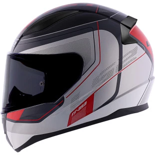 Capacete LS2 FF353 Rapid Slide - Preto/Cinza/Vermelho - Masculino - Feminino