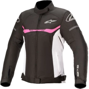 Jaqueta Alpinestars Stella T SPS WP - Preto/Branco/Rosa - Feminina - Impermeável - Forro Termico 