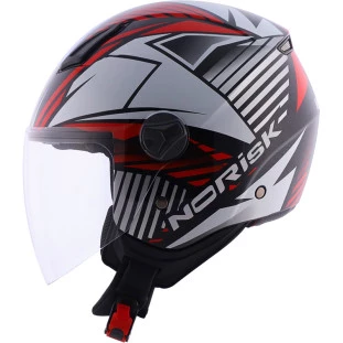 Capacete Norisk Orion Mosaic - Preto/Vermelho 