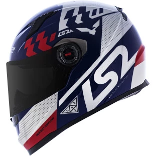 Capacete LS2 FF358 Podium - Azul/Branco/Vermelho - Masculino - Feminino