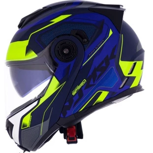 Capacete Norisk Route FF345 Speedmax - Azul Fosco/Amarelo Fluor - Masculino - Feminino 