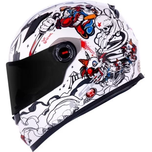 Capacete LS2 FF358 Crazy Clown - Branco - Masculino - Feminino
